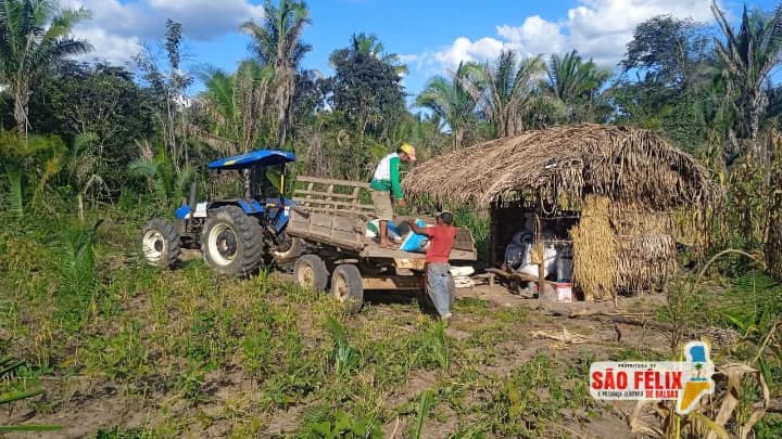 O TRABALHO NÃO PARA: Prefeitura Municipal de São Félix de Balsas ajudando na produção familiar