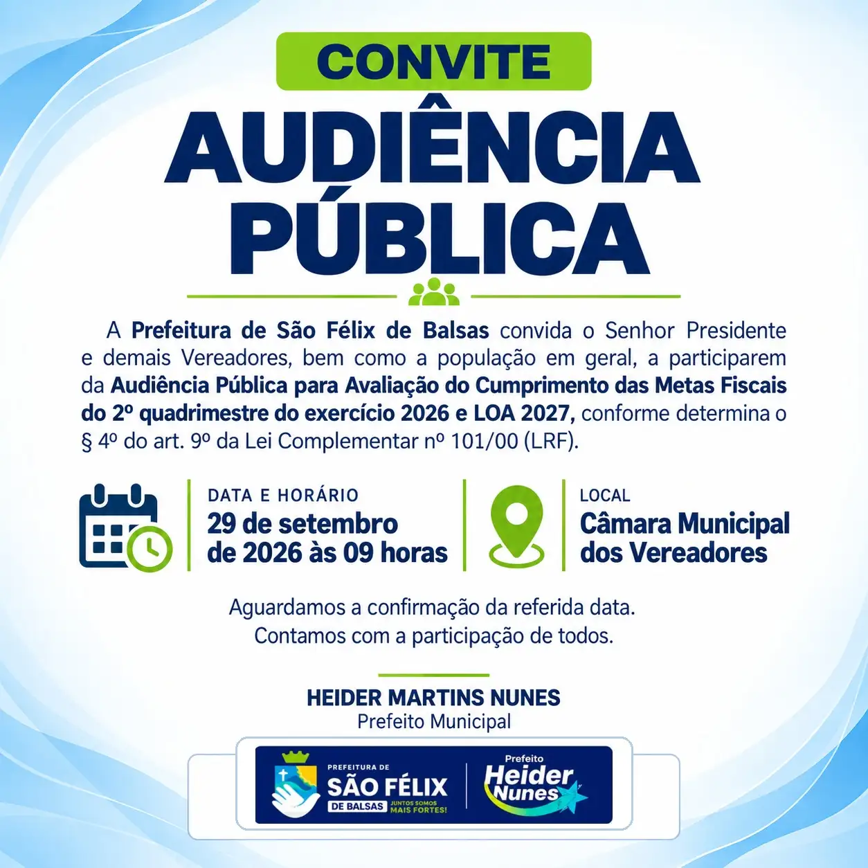 Convite Audiência Pública
