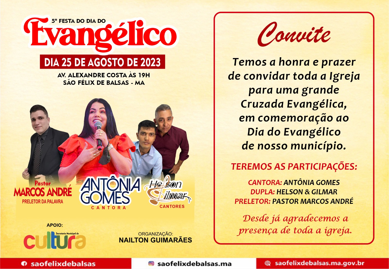 CONVITE - 5ª FESTA DO EVANGELICO