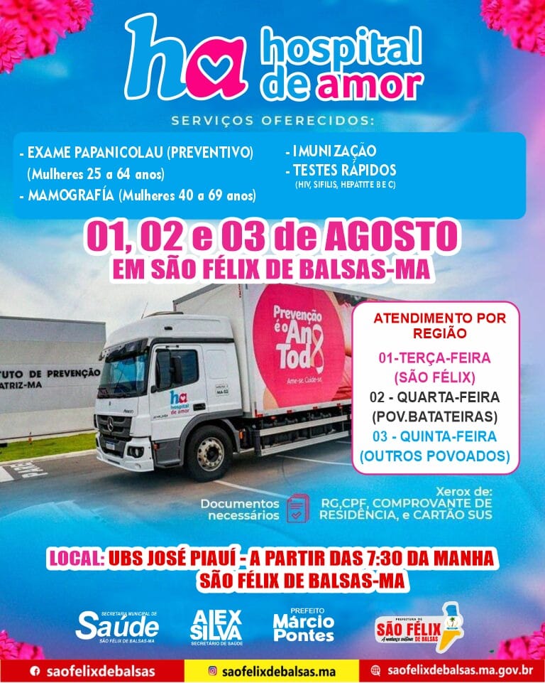 HA Hospital de Amor - 01,02 e 03 em São Félix de Balsas